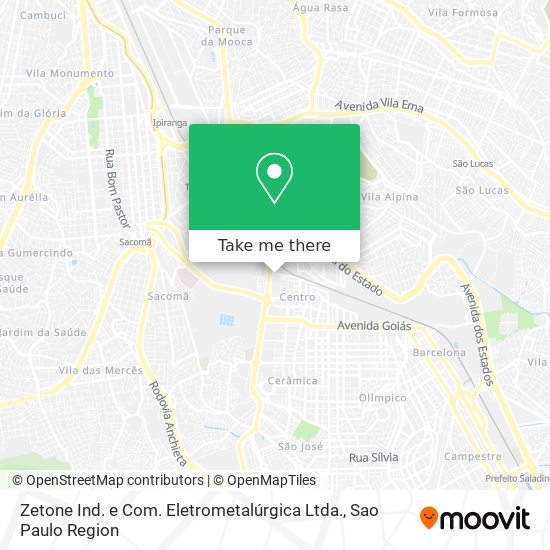 Mapa Zetone Ind. e Com. Eletrometalúrgica Ltda.