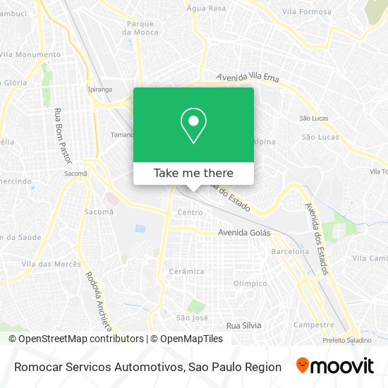 Mapa Romocar Servicos Automotivos