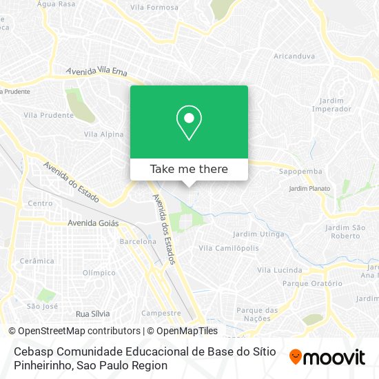 Cebasp Comunidade Educacional de Base do Sítio Pinheirinho map