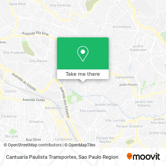 Mapa Cantuaria Paulista Transportes