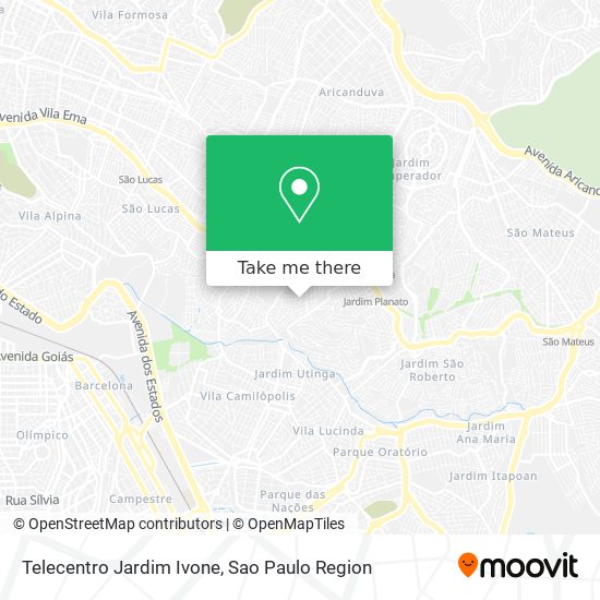Mapa Telecentro Jardim Ivone