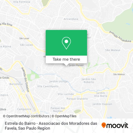 Mapa Estrela do Bairro - Associacao dos Moradores das Favela