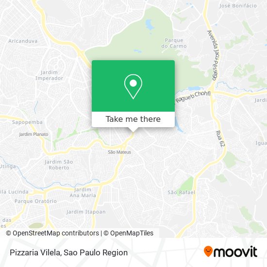 Mapa Pizzaria Vilela
