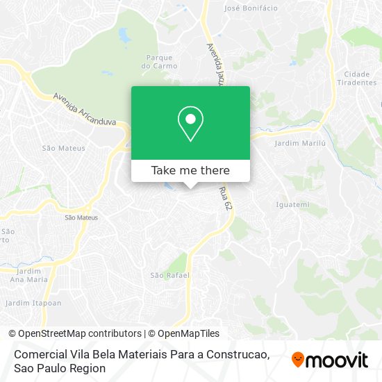 Comercial Vila Bela Materiais Para a Construcao map