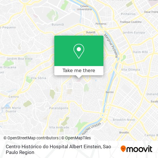 Mapa Centro Histórico do Hospital Albert Einstein