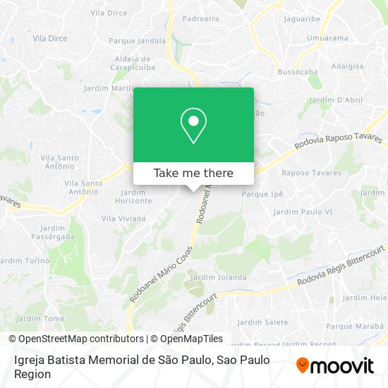 Igreja Batista Memorial de São Paulo map