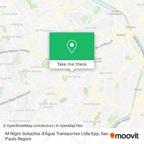 M Nigro Soluções d'Água Transportes Ltda Epp map