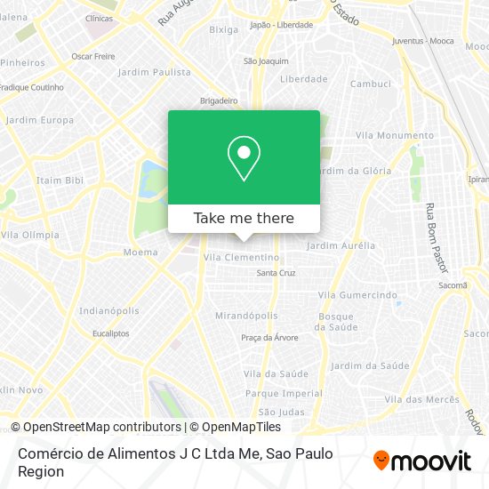 Comércio de Alimentos J C Ltda Me map