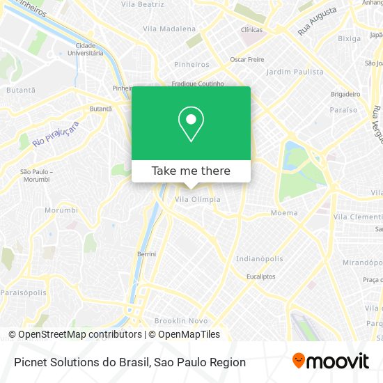 Mapa Picnet Solutions do Brasil