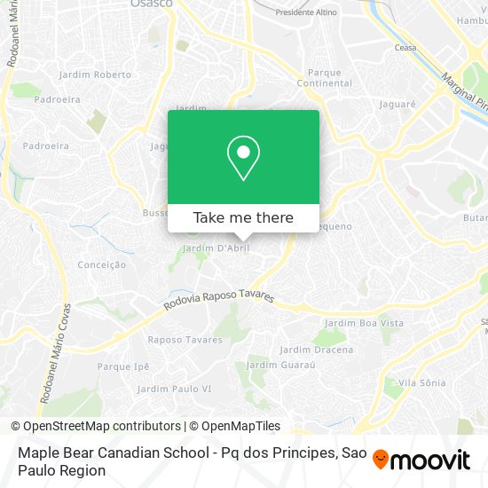 Maple Bear Canadian School - Pq dos Principes map