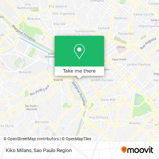 Mapa Kiko Milano