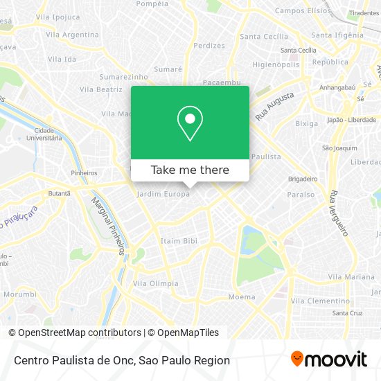 Centro Paulista de Onc map