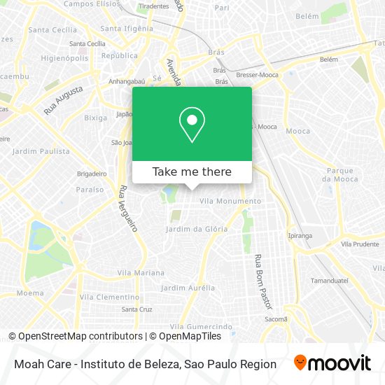 Mapa Moah Care - Instituto de Beleza