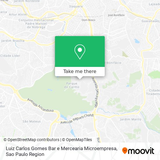 Mapa Luiz Carlos Gomes Bar e Mercearia Microempresa