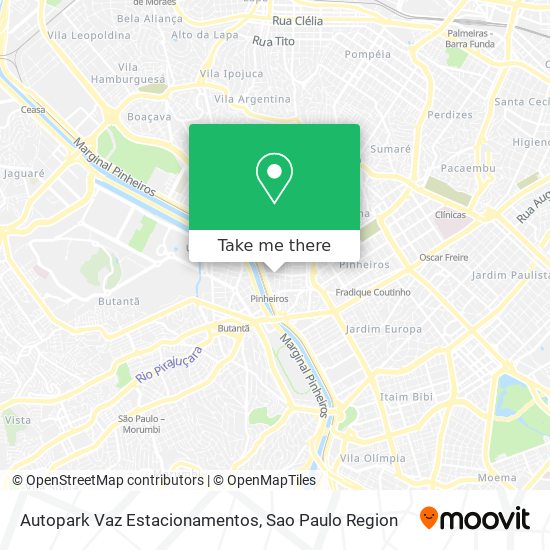 Autopark Vaz Estacionamentos map