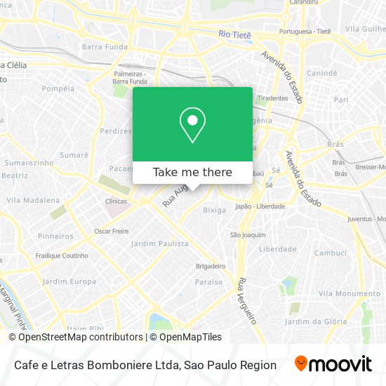 Mapa Cafe e Letras Bomboniere Ltda