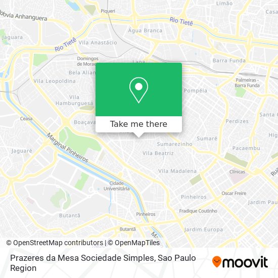 Prazeres da Mesa Sociedade Simples map