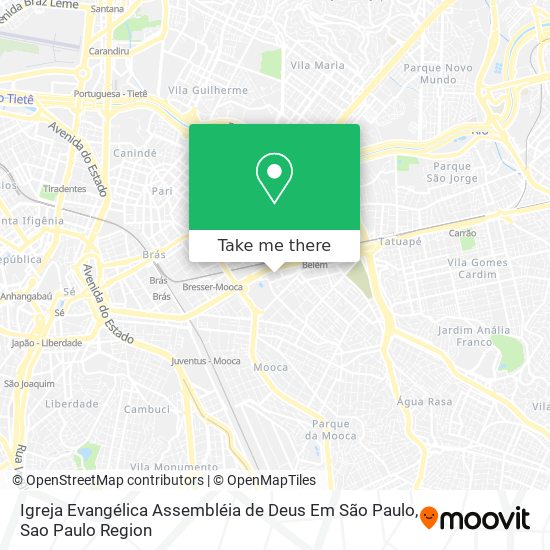 Mapa Igreja Evangélica Assembléia de Deus Em São Paulo