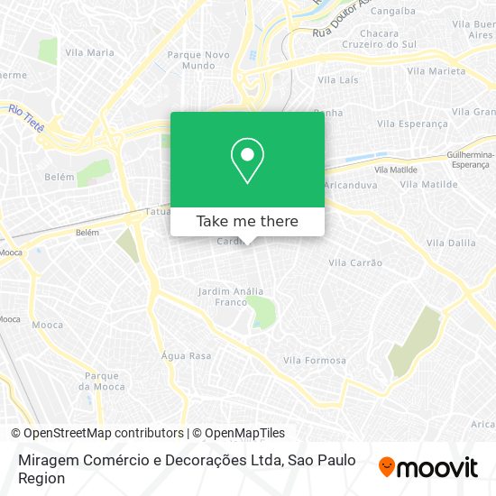 Miragem Comércio e Decorações Ltda map