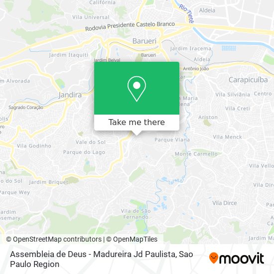 Mapa Assembleia de Deus - Madureira Jd Paulista