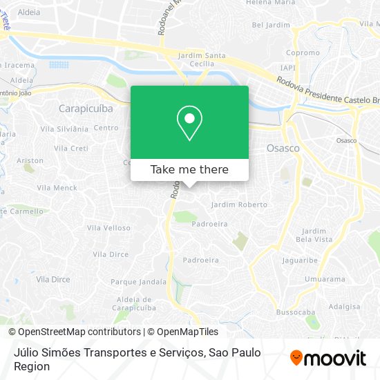 Júlio Simões Transportes e Serviços map