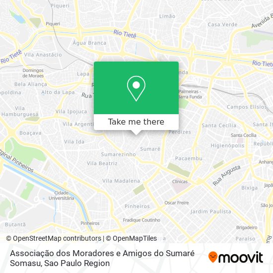 Associação dos Moradores e Amigos do Sumaré Somasu map