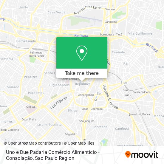 Uno e Due Padaria Comércio Alimentício - Consolação map