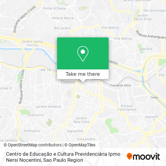 Centro de Educação e Cultura Previdenciária Ipmo Nersi Nocentini map