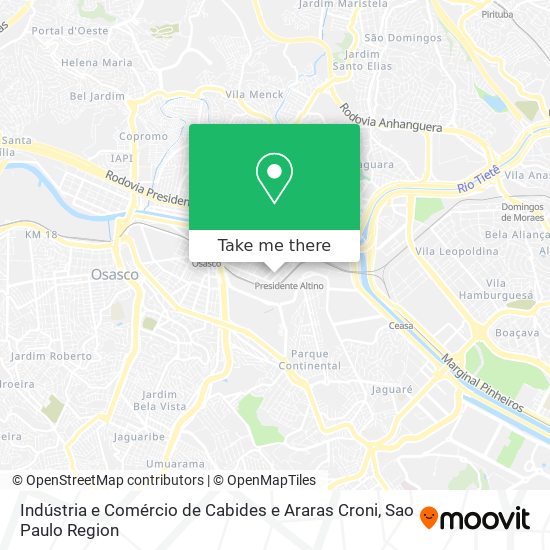 Indústria e Comércio de Cabides e Araras Croni map