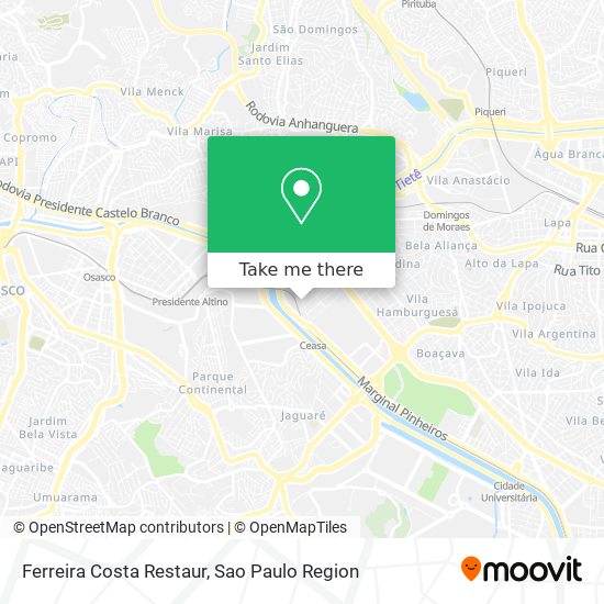 Ferreira Costa Restaur map