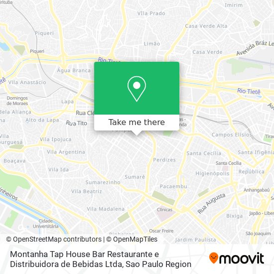 Montanha Tap House Bar Restaurante e Distribuidora de Bebidas Ltda map