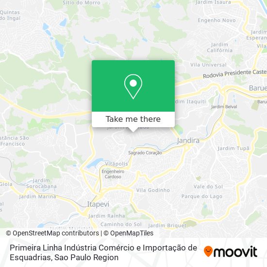Primeira Linha Indústria Comércio e Importação de Esquadrias map