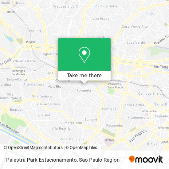 Mapa Palestra Park Estacionamento