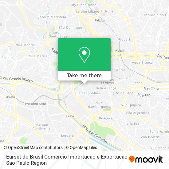 Earset do Brasil Comércio Importacao e Exportacao map