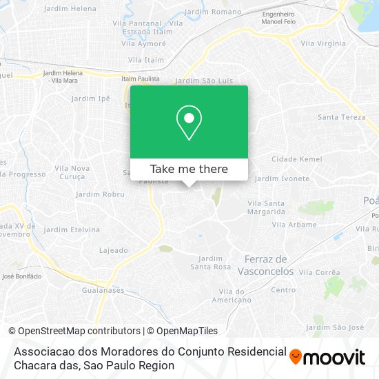 Associacao dos Moradores do Conjunto Residencial Chacara das map