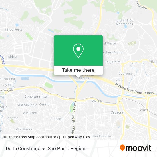 Delta Construções map