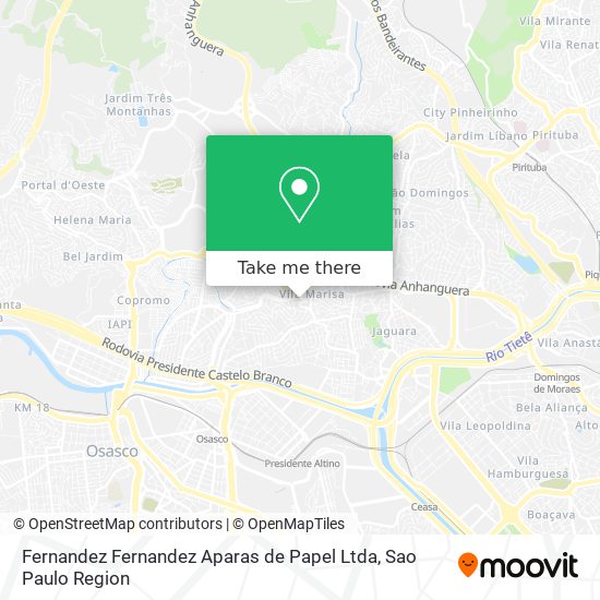 Mapa Fernandez Fernandez Aparas de Papel Ltda