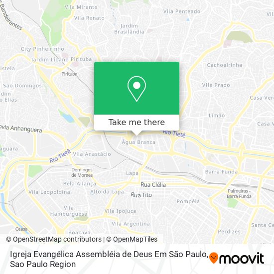 Igreja Evangélica Assembléia de Deus Em São Paulo map