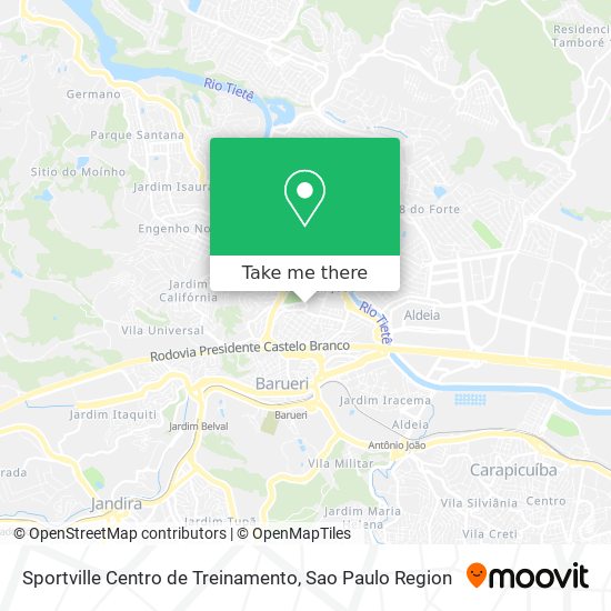 Sportville Centro de Treinamento map