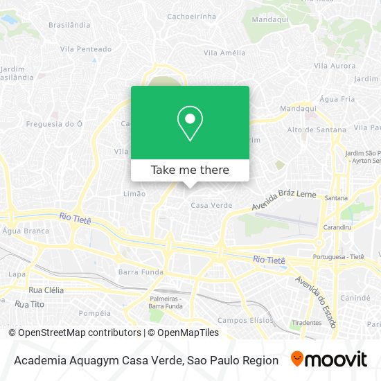 Academia Aquagym Casa Verde map