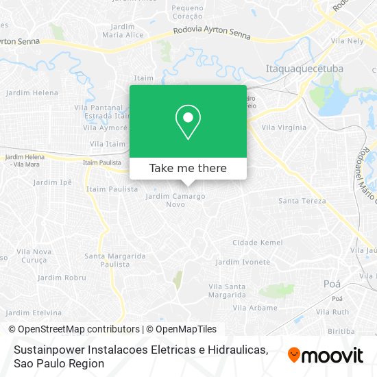 Mapa Sustainpower Instalacoes Eletricas e Hidraulicas