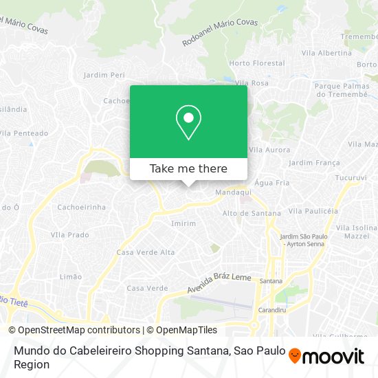 Mundo do Cabeleireiro Shopping Santana map