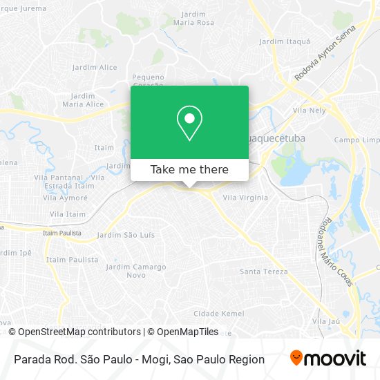 Mapa Parada Rod. São Paulo - Mogi