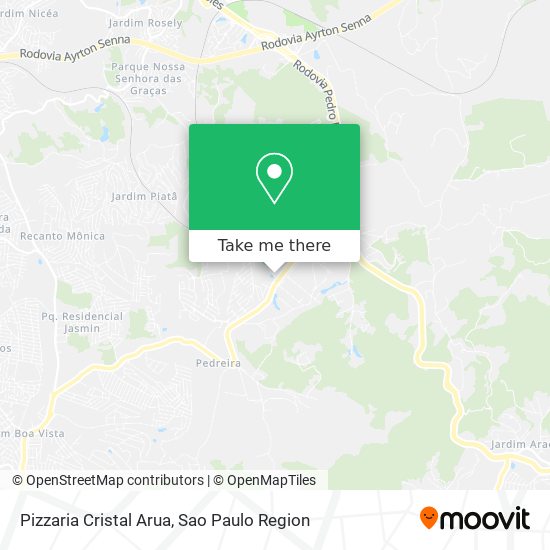 Mapa Pizzaria Cristal Arua