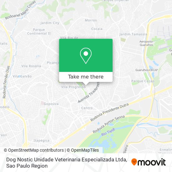 Mapa Dog Nostic Unidade Veterinaria Especializada Ltda