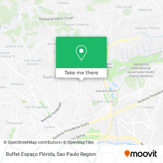 Buffet Espaço Flórida map