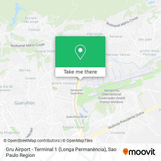 Gru Airport - Terminal 1 (Longa Permanência) map