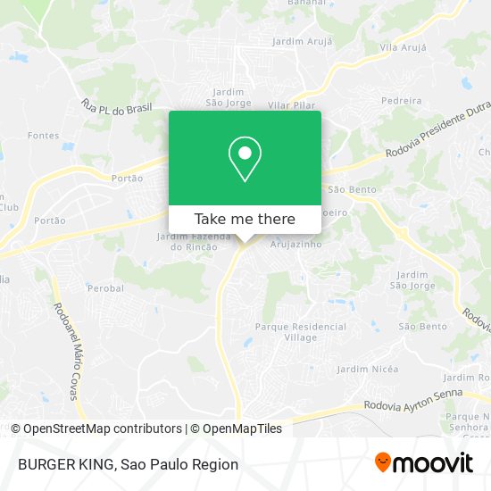 Mapa BURGER KING