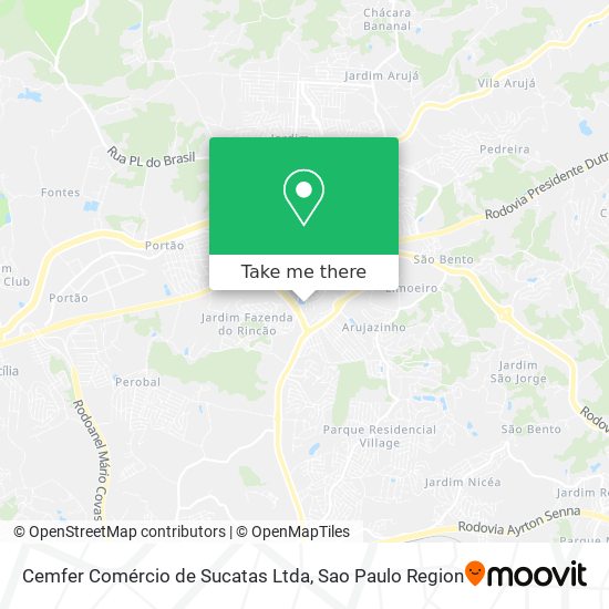 Cemfer Comércio de Sucatas Ltda map