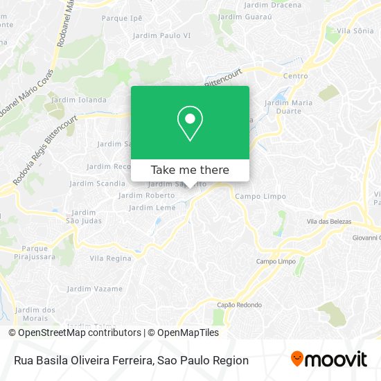 Mapa Rua Basila Oliveira Ferreira